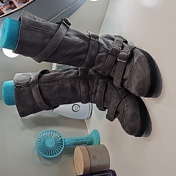 Grey zip up boots Women's 10. - Picture 1 of 6